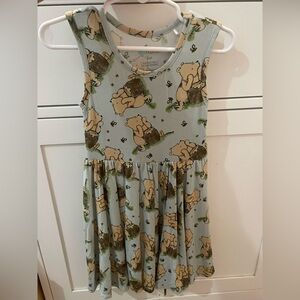 Winnie the Pooh Bamboo Sleeveless Dress-Cute Cotton